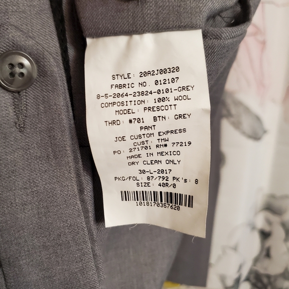 3 piece men's wearhouse suit 46R 40R